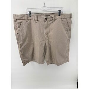 Carhartt Mens Relaxed Fit Canvas Work Shorts Tan Khaki Size 46 Utility Carpenter